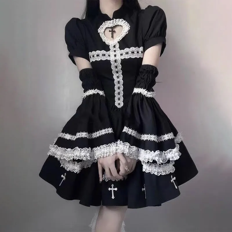Gothic Cross Polyester Lolita Dress sold by GTHIC product image thumbnail 3