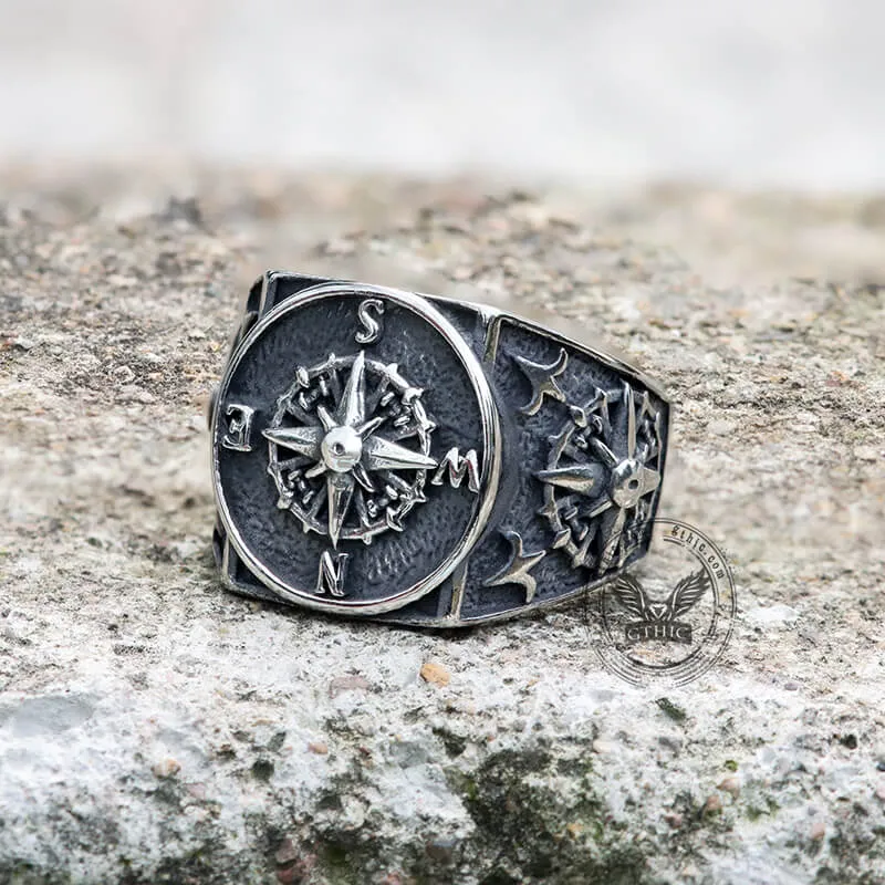 Compass Design Stainless Steel Marine Ring sold by GTHIC product image thumbnail 3