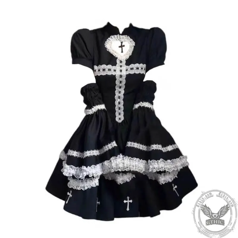 Gothic Cross Polyester Lolita Dress sold by GTHIC product image thumbnail 5