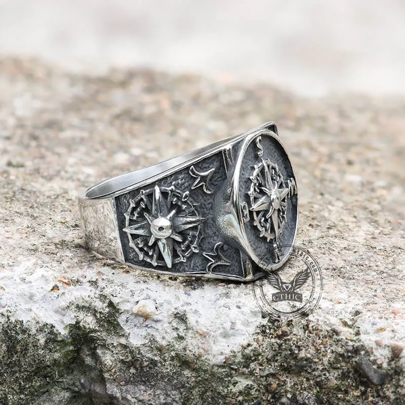 Compass Design Stainless Steel Marine Ring sold by GTHIC product image thumbnail 4