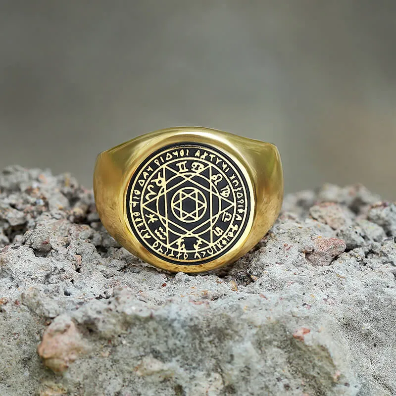 Hexagram 12 Zodiac Sign Stainless Steel Ring sold by GTHIC product image thumbnail 2