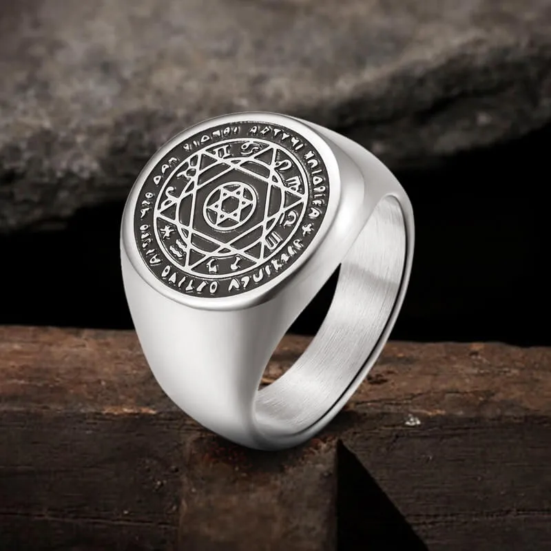 Hexagram 12 Zodiac Sign Stainless Steel Ring sold by GTHIC