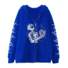 Gothic Skull Print Cotton Hoodie Coat sold by GTHIC