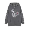 Gothic Skull Print Cotton Hoodie Coat sold by GTHIC