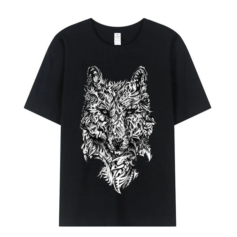 Scary Wolf Cotton T-shirt sold by GTHIC