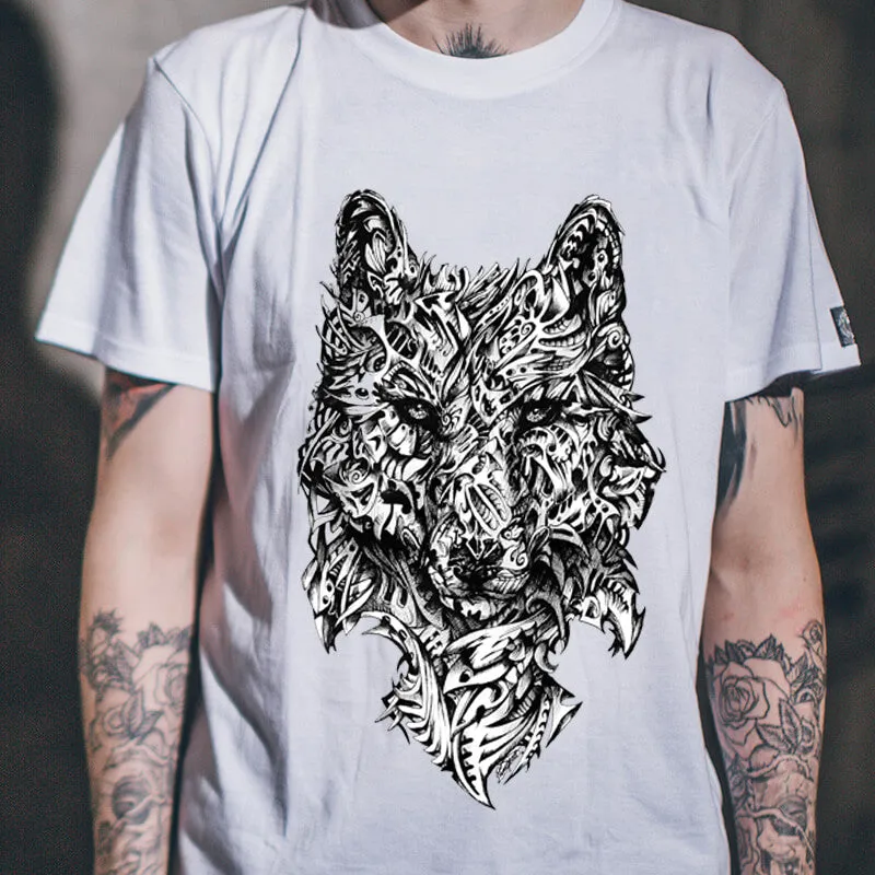 Scary Wolf Cotton T-shirt sold by GTHIC product image thumbnail 2