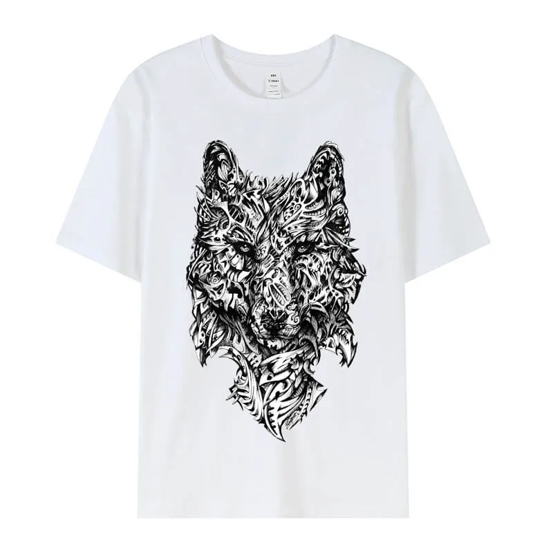 Scary Wolf Cotton T-shirt sold by GTHIC product image thumbnail 3