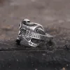 Retro Rock Skull Stainless Steel Open Ring sold by GTHIC