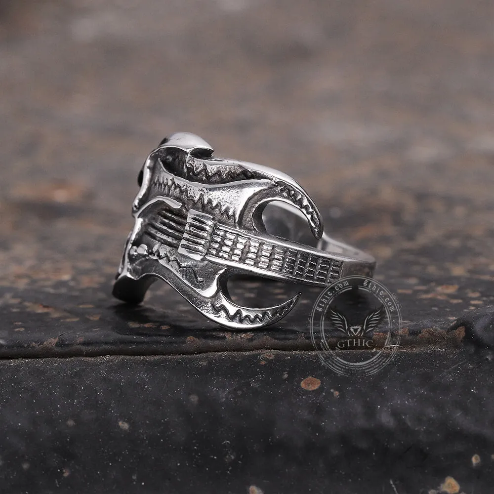 Retro Rock Skull Stainless Steel Open Ring sold by GTHIC product image thumbnail 4