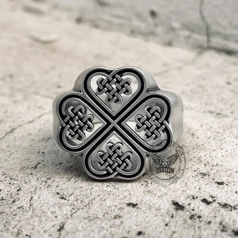 Celtic Four Leaf Clover Sterling Silver Ring sold by GTHIC product image thumbnail 2