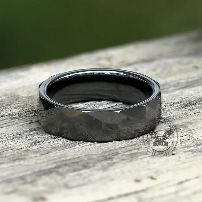 Black Polished Faceted Ceramic Band Ring sold by GTHIC product image thumbnail 5