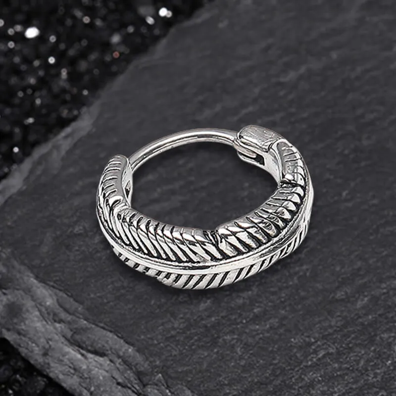 Vintage Feather Design Stainless Steel Earrings sold by GTHIC product image thumbnail 2