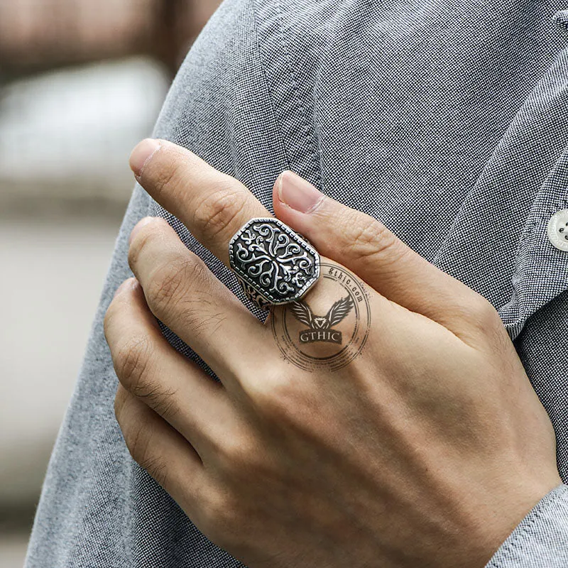 Gothic Pattern Stainless Steel Ring sold by GTHIC product image thumbnail 2