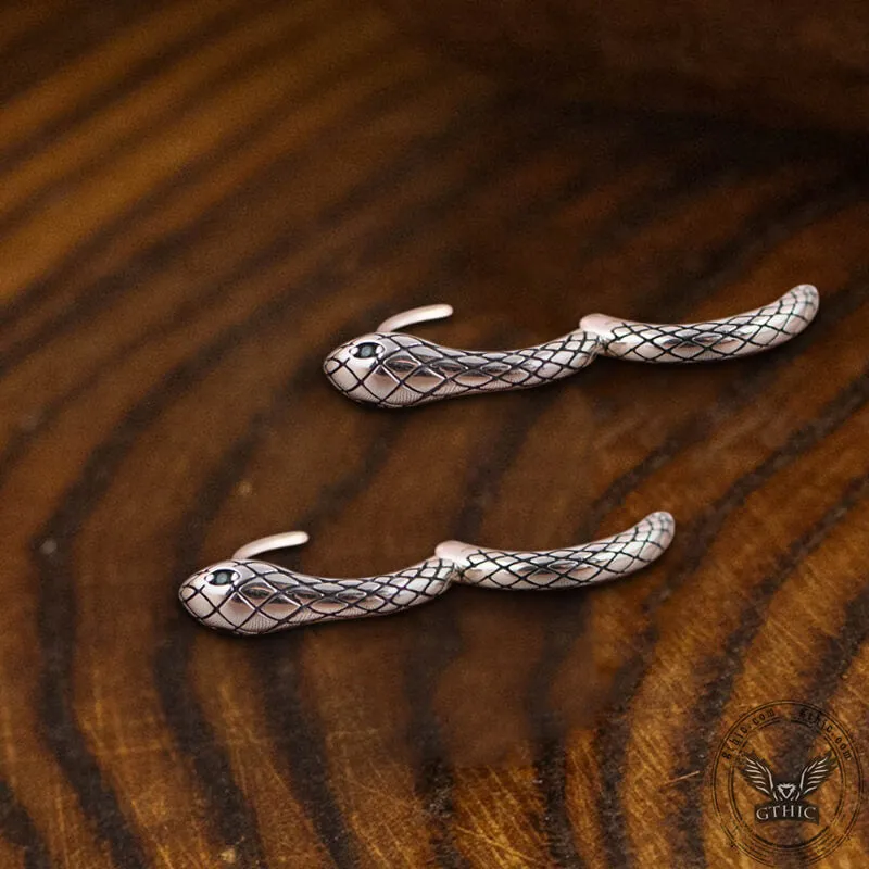 Wild Snake Sterling Silver Hoop Earrings sold by GTHIC product image thumbnail 4