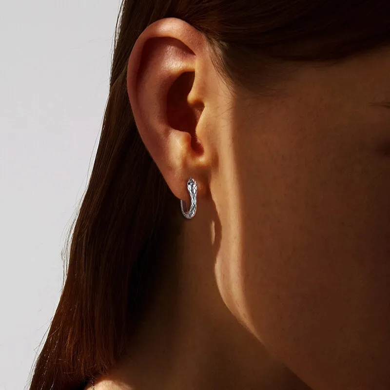 Wild Snake Sterling Silver Hoop Earrings sold by GTHIC product image thumbnail 2