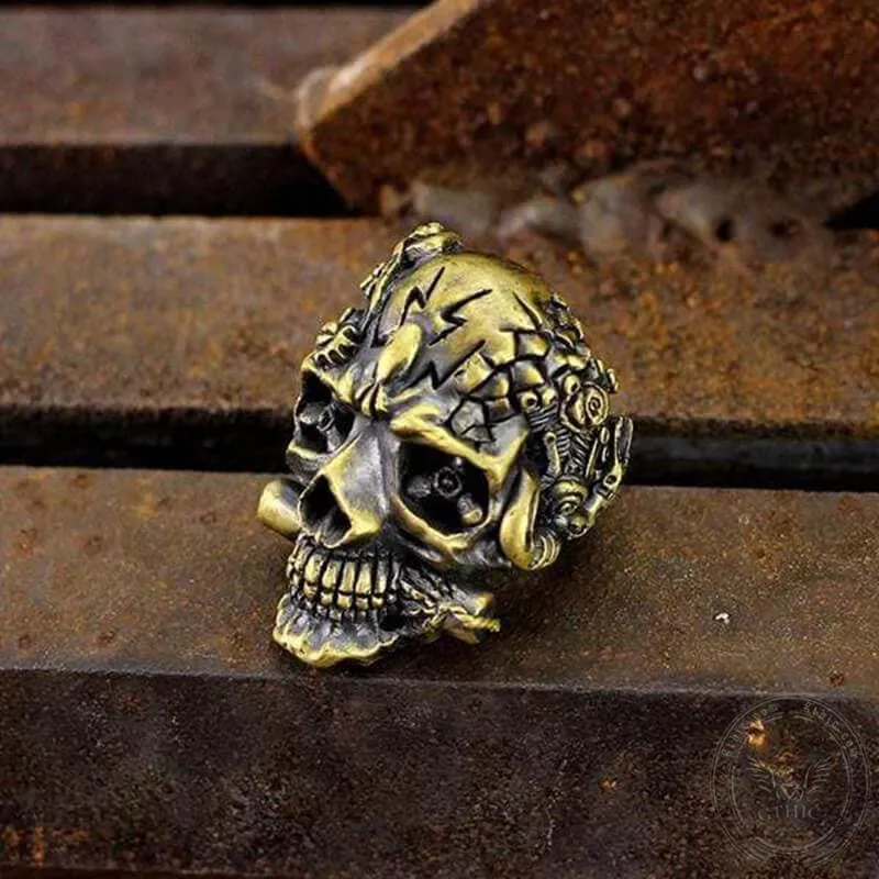 The Expendables Brass Skull Steampunk Ring sold by GTHIC product image thumbnail 3