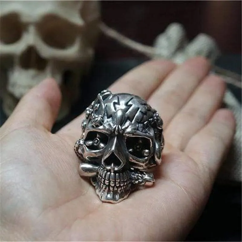 The Expendables Brass Skull Steampunk Ring sold by GTHIC product image thumbnail 4