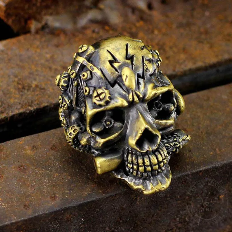 The Expendables Brass Skull Steampunk Ring sold by GTHIC