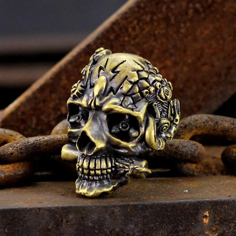 The Expendables Brass Skull Steampunk Ring sold by GTHIC product image thumbnail 2