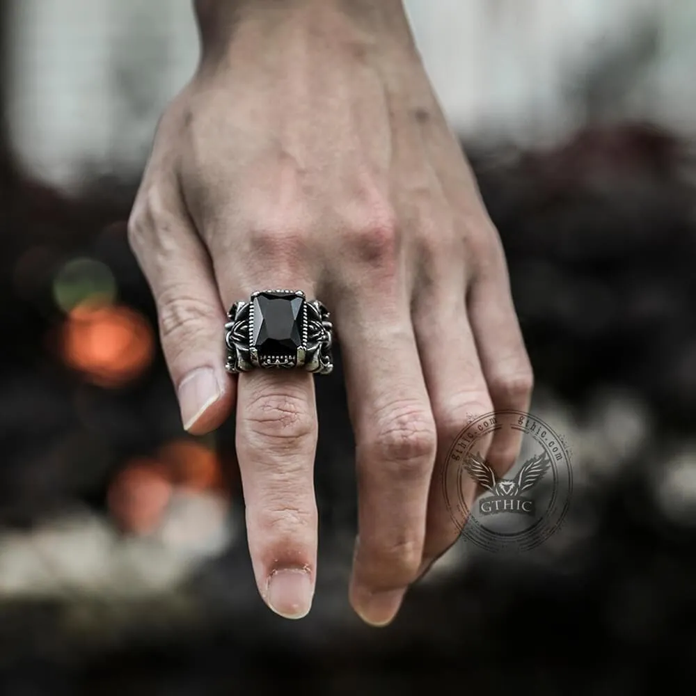 Iris Pattern Gem Stainless Steel CZ Ring sold by GTHIC product image thumbnail 2