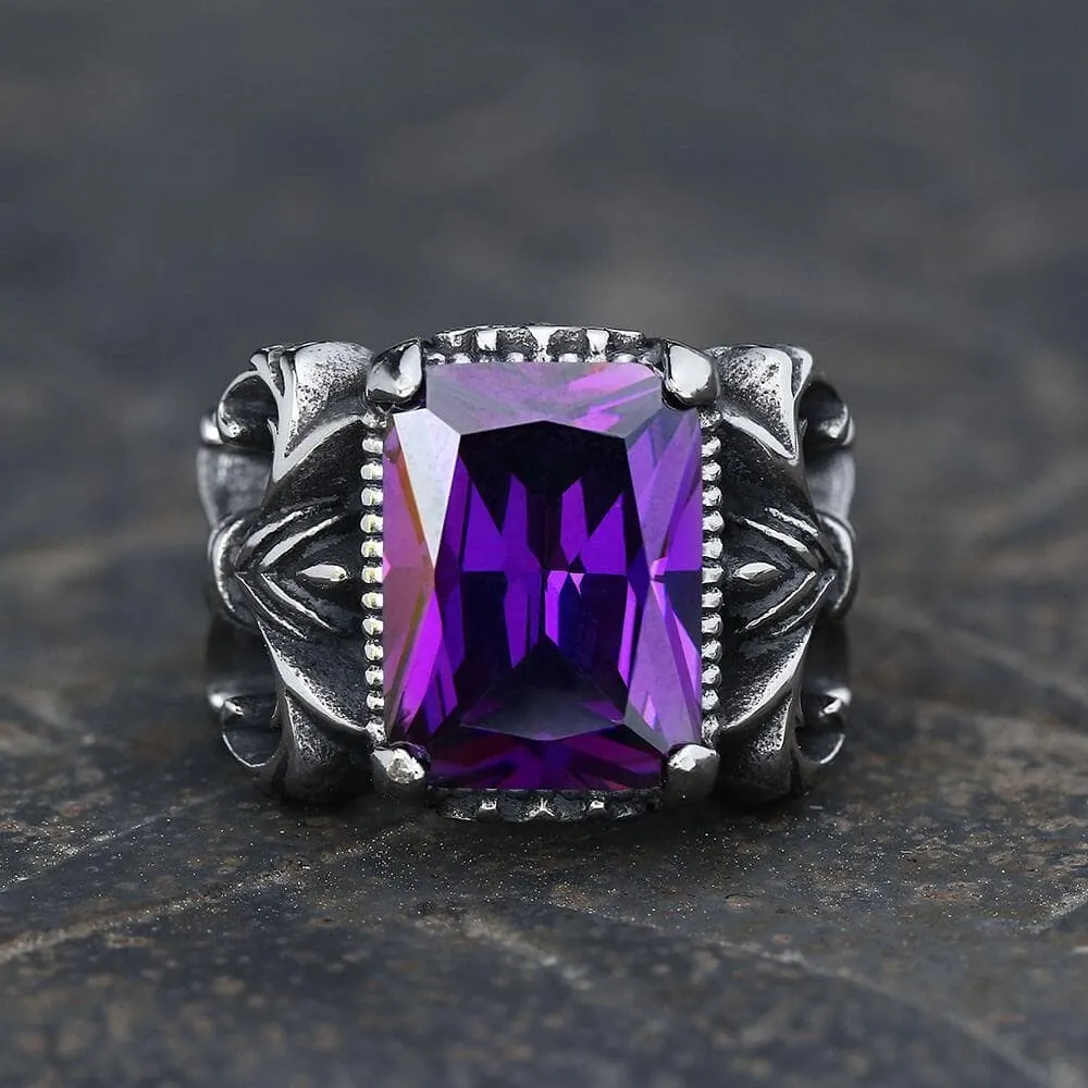 Iris Pattern Gem Stainless Steel CZ Ring sold by GTHIC product image thumbnail 4