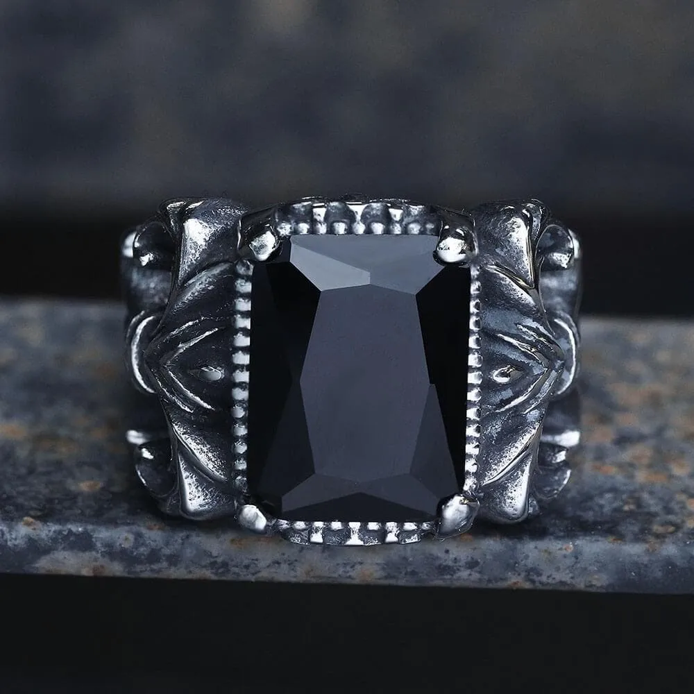 Iris Pattern Gem Stainless Steel CZ Ring sold by GTHIC product image thumbnail 5