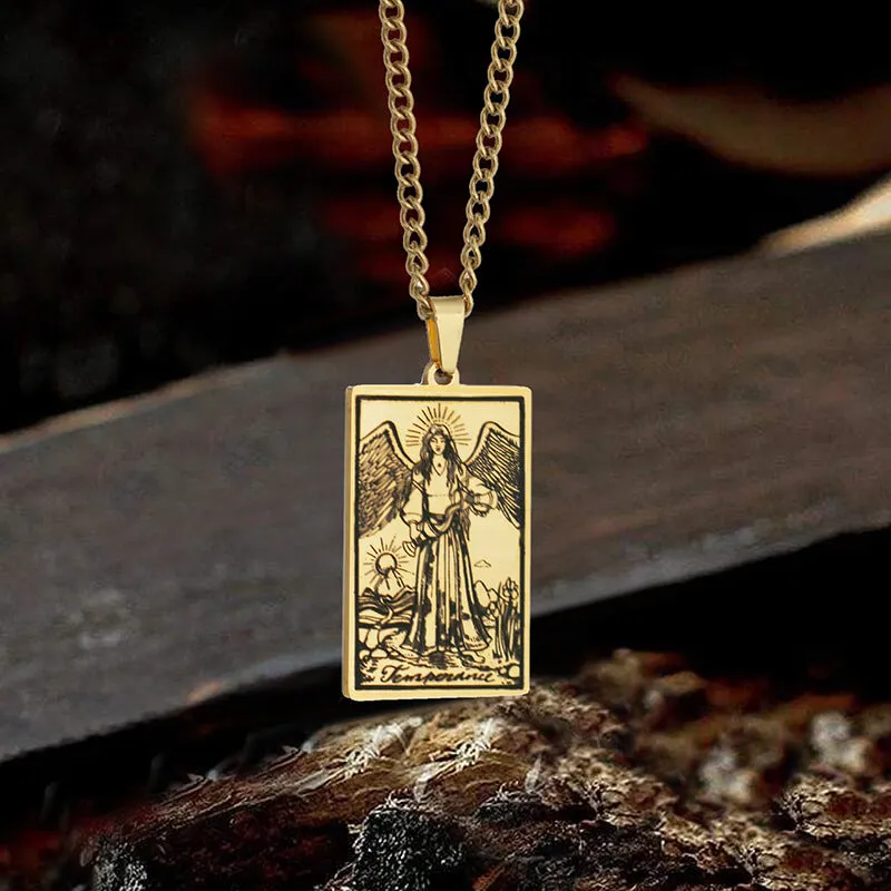 Temperance Major Arcana Tarot Stainless Steel Necklace sold by GTHIC product image thumbnail 2