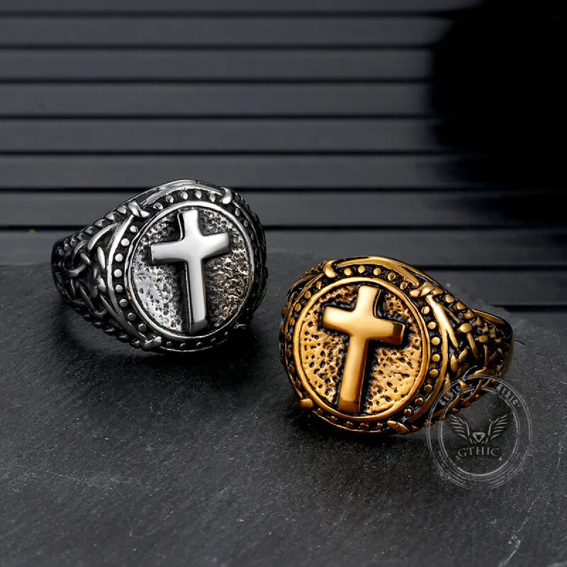 Vintage Cross Knot Stainless Steel Ring sold by GTHIC