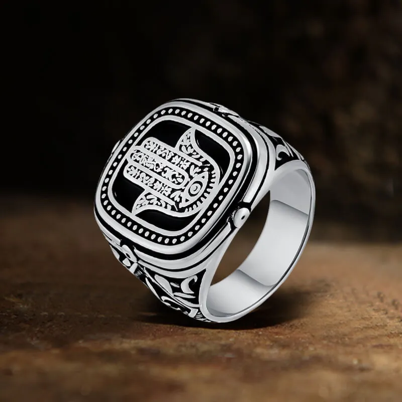 Vintage Hand of Fatima Stainless Steel Ring made by GTHIC