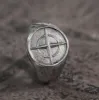 Cross Star Pattern Stainless Steel Ring sold by GTHIC