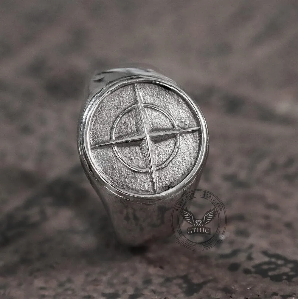 Cross Star Pattern Stainless Steel Ring sold by GTHIC product image thumbnail 4