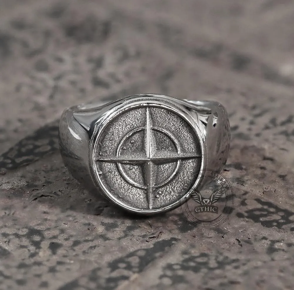 Cross Star Pattern Stainless Steel Ring sold by GTHIC product image thumbnail 3