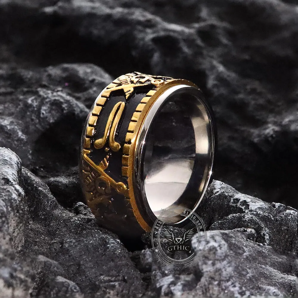 Freemasonry Symbol Stainless Steel Spinner Ring sold by GTHIC product image thumbnail 5