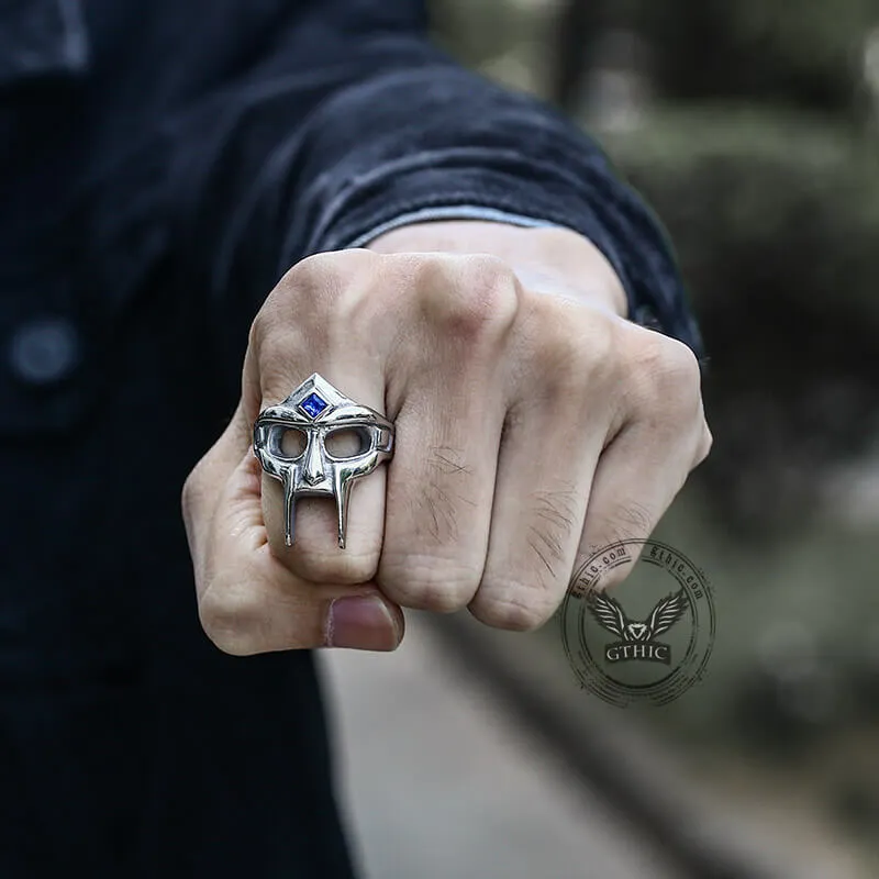 MF Doom Mask Gem-set Stainless Steel Ring sold by GTHIC product image thumbnail 2