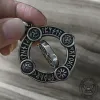 Viking Symbols Runes Vegvisir Stainless Steel Rotatable Pendant sold by GTHIC