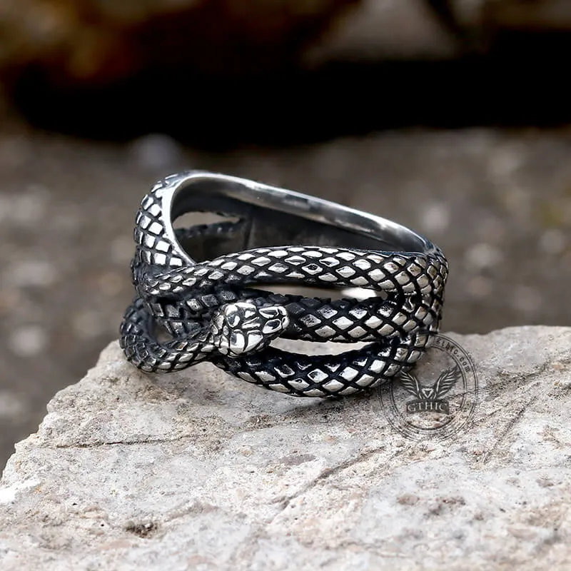 Cobra Twist Snake Stainless Steel Ring sold by GTHIC product image thumbnail 3