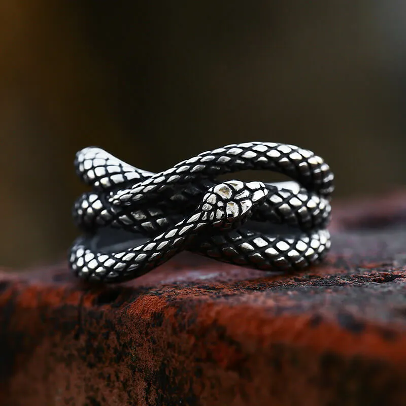 Cobra Twist Snake Stainless Steel Ring sold by GTHIC