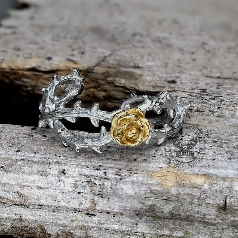 Gold Rose Stainless Steel Engagement Ring sold by GTHIC product image thumbnail 4