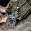Budded Cross Dragon Stainless Steel Skull Pendant sold by GTHIC