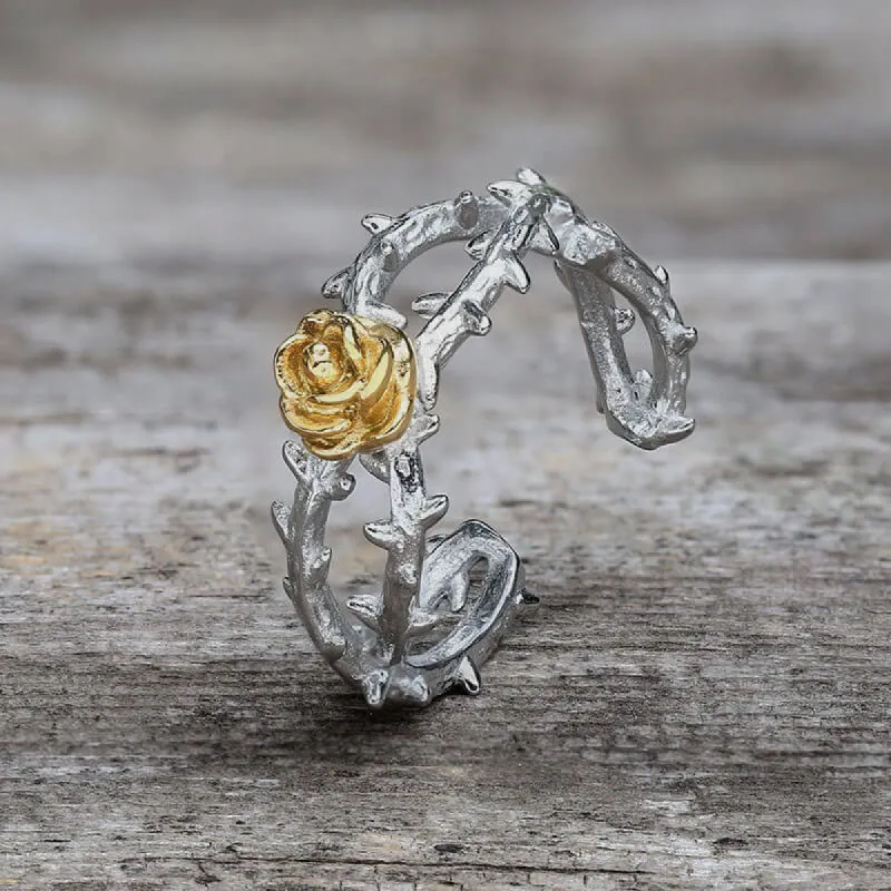 Gold Rose Stainless Steel Engagement Ring sold by GTHIC