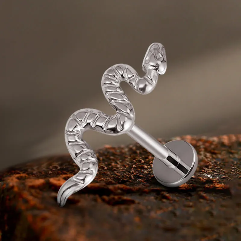 Snake Titanium Septum Piercing Lip Ring sold by GTHIC product image thumbnail 5