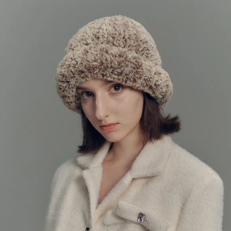 Gradient Color Faux Fur Knit Beanie Hat sold by GTHIC product image thumbnail 2