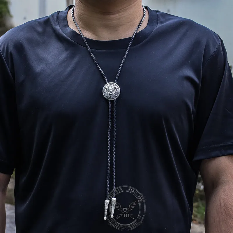 Men's Round Embossed Floral Bolo Tie sold by GTHIC product image thumbnail 2