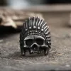 Indian Chief Stainless Steel Skull Ring sold by GTHIC