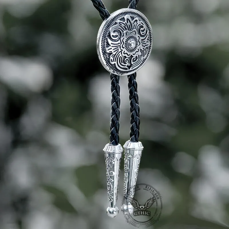 Men's Round Embossed Floral Bolo Tie sold by GTHIC product image thumbnail 5