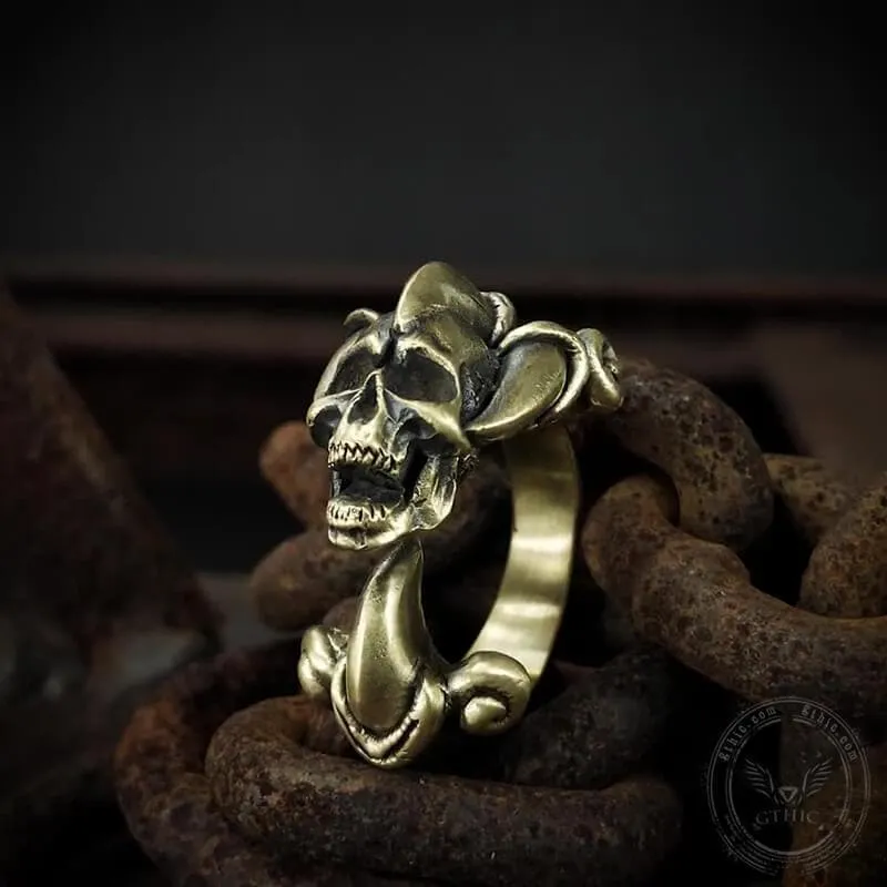 Dark Gothic Paw Brass Skull Ring sold by GTHIC