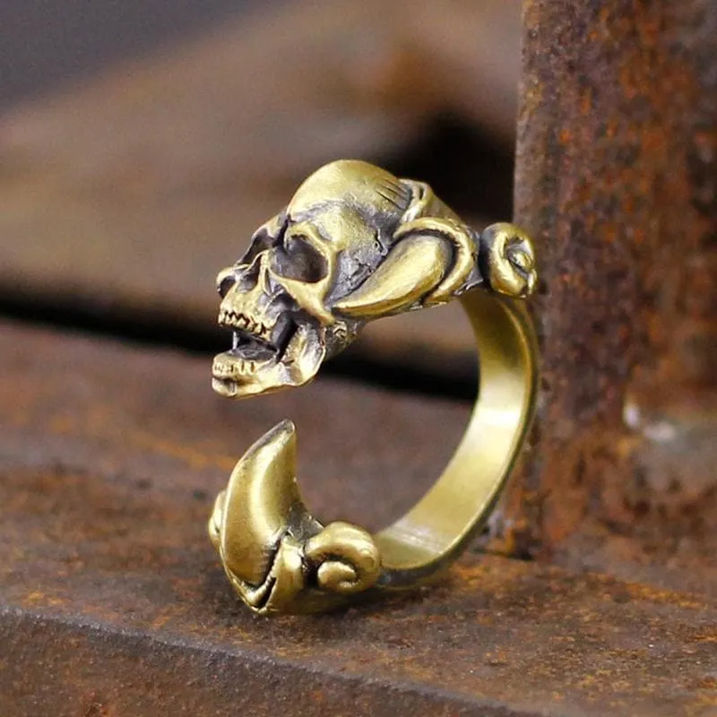 Dark Gothic Paw Brass Skull Ring sold by GTHIC product image thumbnail 3