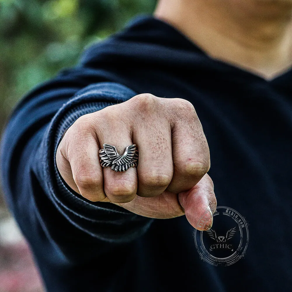 Angel Wing Stainless Steel Beast Ring sold by GTHIC product image thumbnail 2