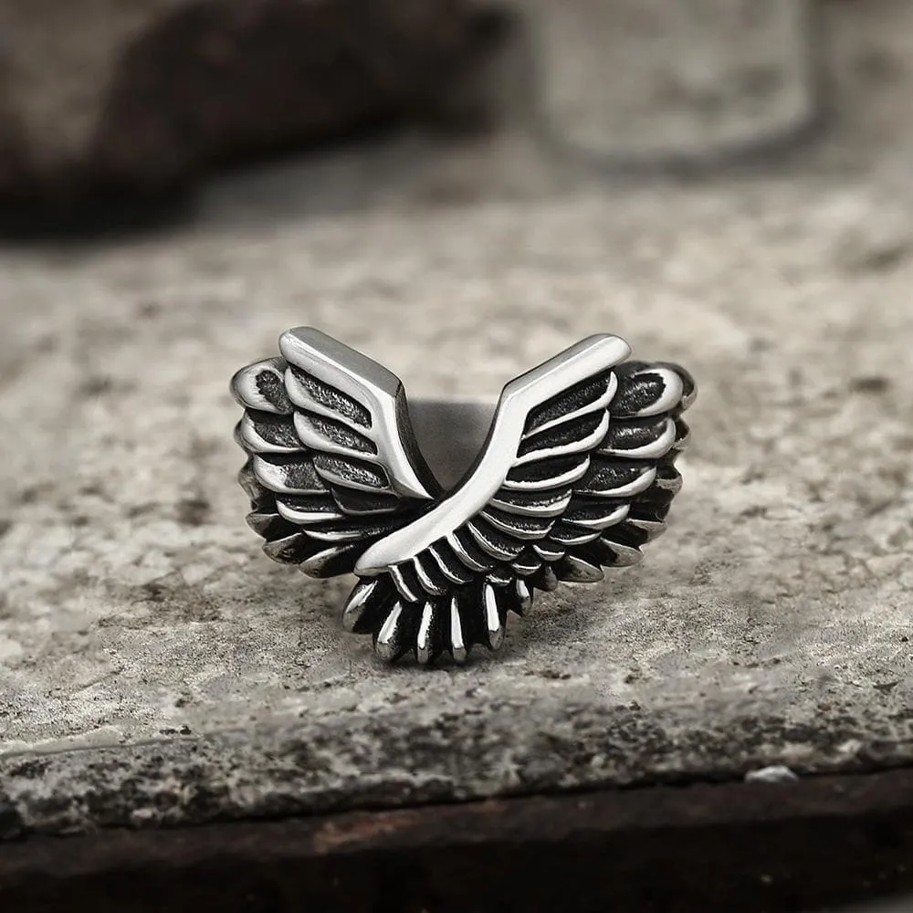 Angel Wing Stainless Steel Beast Ring sold by GTHIC