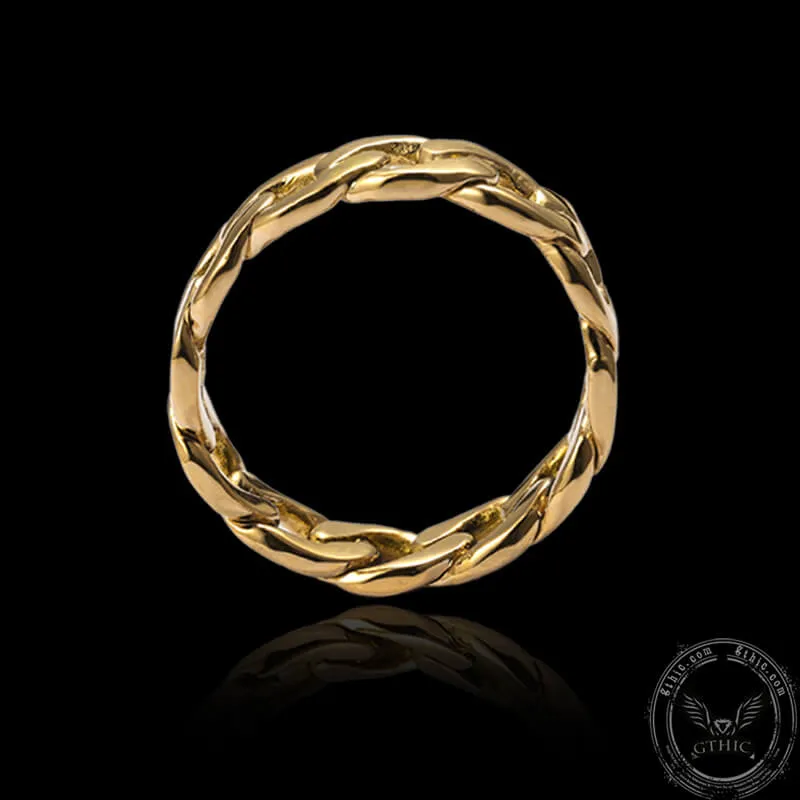 Punk Cuban Chain 18k Gold Ring sold by GTHIC product image thumbnail 5